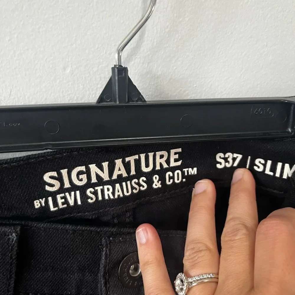 Men’s Signature by Levi Strauss Black Skinny Jeans W28 x 30